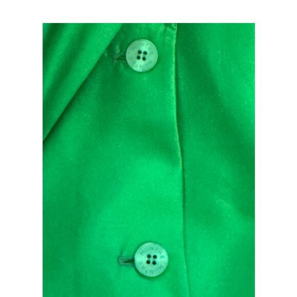 New ~ MUNTHE ~ Jaketta Green 100% Silk Oversized Blazer Size 38 US 8 ~ FALL - Picture 7 of 11